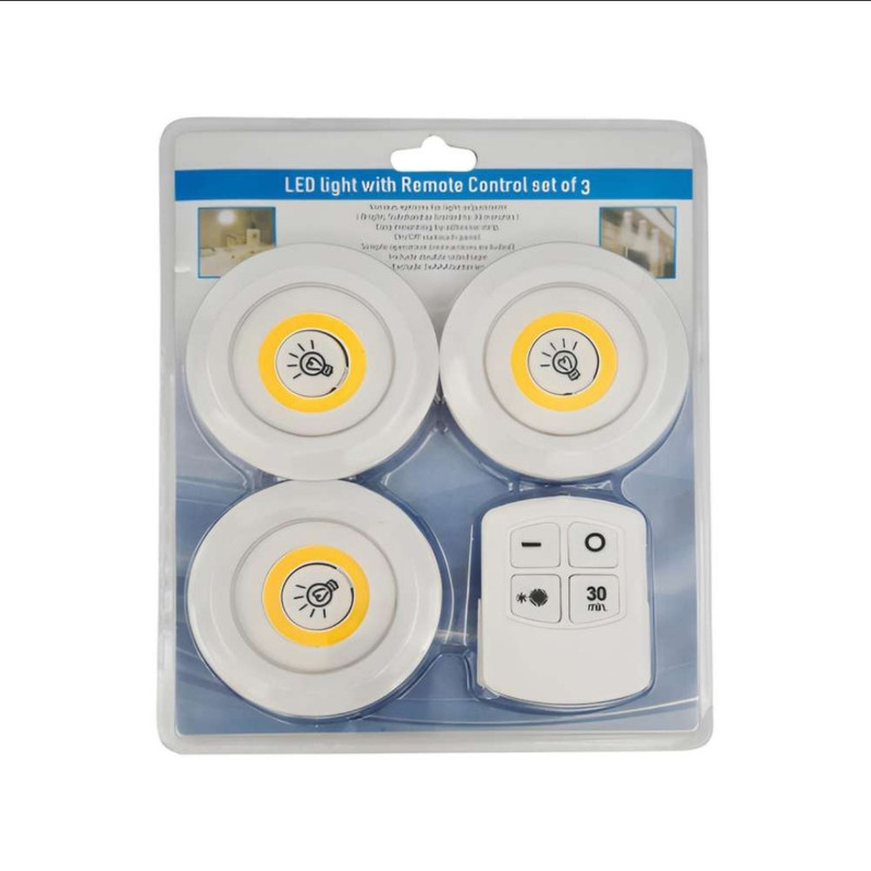 چراغ اضطراری مدل LED 3 بسته سه عددی به همراه ریموت کنترل