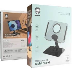 استند تبلت شفاف مدل 360° Rotating Foldable گرین لاین