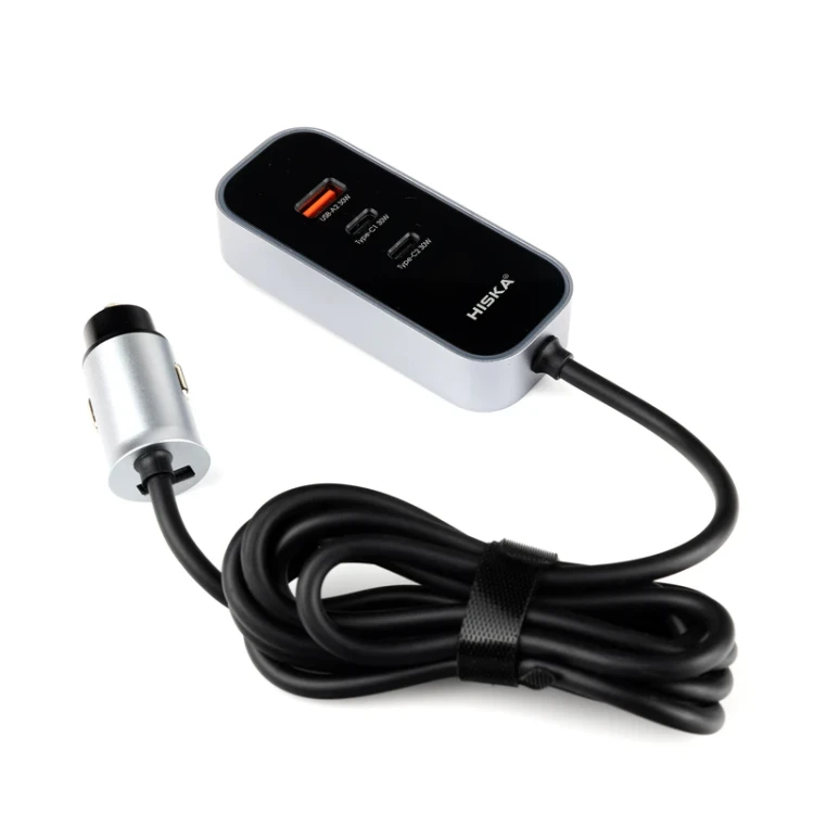 شارژر فندکی هیسکا مدل HCC328 ظرفیت ۱۲۰ وات